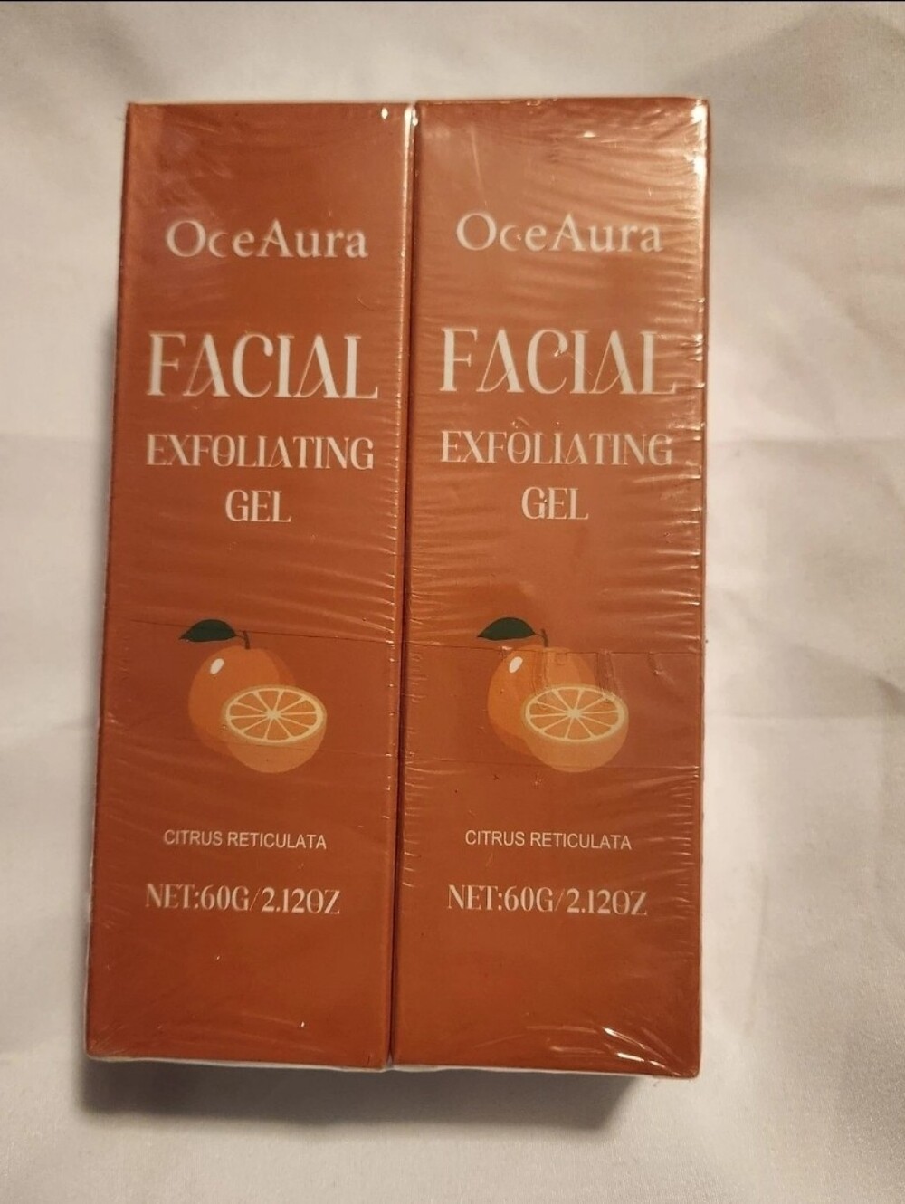 2-Pack Facial Exfoliating Gel Vitamin C Orange 2 oz Each OceAura